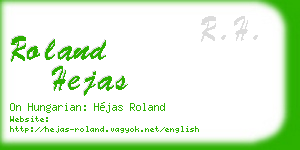 roland hejas business card